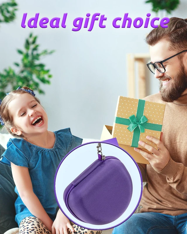 Alt view image 7 of 7 - Hard Travel Storage Case Compatible with iClever BTH12 / BTH26 / IMYB/JoySpark-T5 / Candy Bila BH03 Headphones, Protective Carrying Bag. (case only) - Purple
