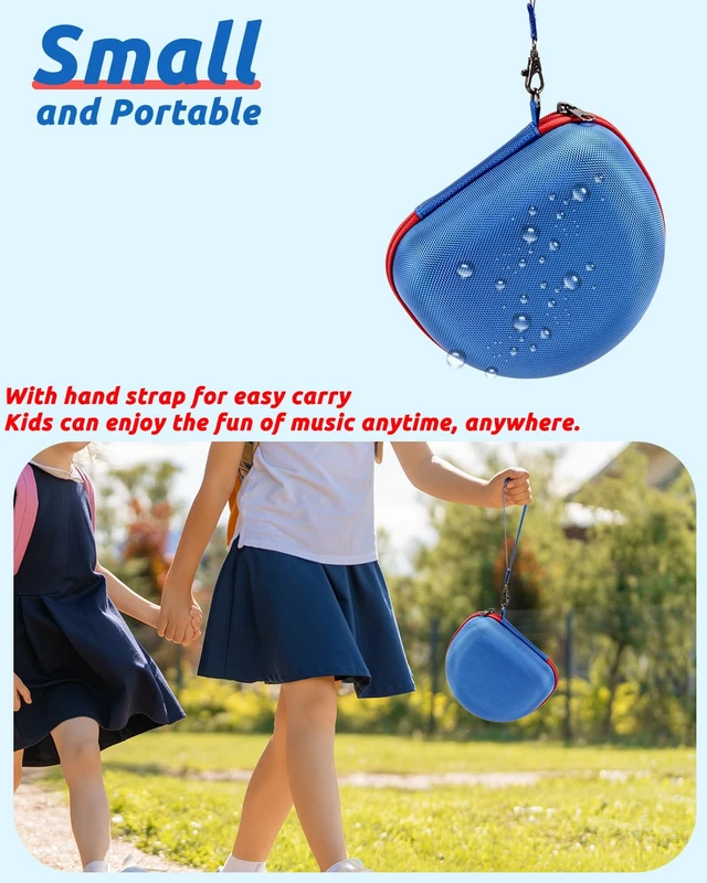 Alt view image 5 of 7 - Hard Travel Storage Case Compatible with iClever BTH12 / BTH26 / IMYB/JoySpark-T5 / Candy Bila BH03 Headphones, Protective Carrying Bag. (case only) - Dark Blue
