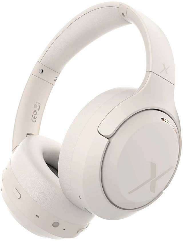 Main image of Hybrid Active Noise Cancelling Headphones, Wireless Bluetooth Headset Over Ear, 60H Playtime, High-Fidelity, Foldable, Comfort&Immersion for Work, Commuting (White)