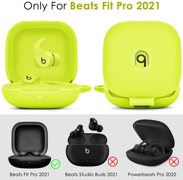 Alt view image 2 of 7 - Case for Beats Fit Pro Cover, Soft Case for Apple Beats Fit Pro 2021 Silicone Protective Beats Pro Case Shockproof Beat Pro Fit Case Logo Visible Beats Earbud Case Cover with Keychain