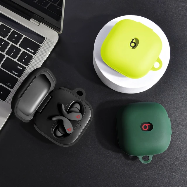 Alt view image 6 of 7 - Case for Beats Fit Pro Cover, Soft Case for Apple Beats Fit Pro 2021 Silicone Protective Beats Pro Case Shockproof Beat Pro Fit Case Logo Visible Beats Earbud Case Cover with Keychain