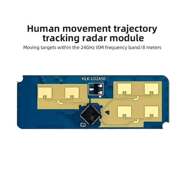 Alt view image 2 of 7 - HLK-LD2450 24GHz Trajectory Sensor ISM Smart Home Human Movement Tracking Ra·DAR Induction Module Distance Angle Speed Measurement (1Piece)