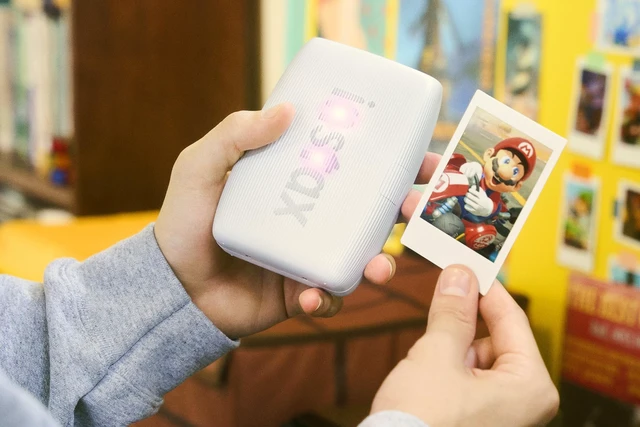 Alt view image 7 of 7 - Instax Mini Link 3 Super Mario Smartphone Printer + Silicone Case Smartphone photo printer with Bluetooth, AR effects, Nintendo-themed templates and? Block silicone case