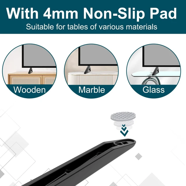 Alt view image 5 of 7 - TV Stand for Insignia TV Stand Legs, Only for Insignia NS-40DR420NA16 NS-24F201NA23 NS-43DR620NA18 NS-48DR420NA16 NS-55DR710NA17, for Insignia TV Base Stand with Screws Set