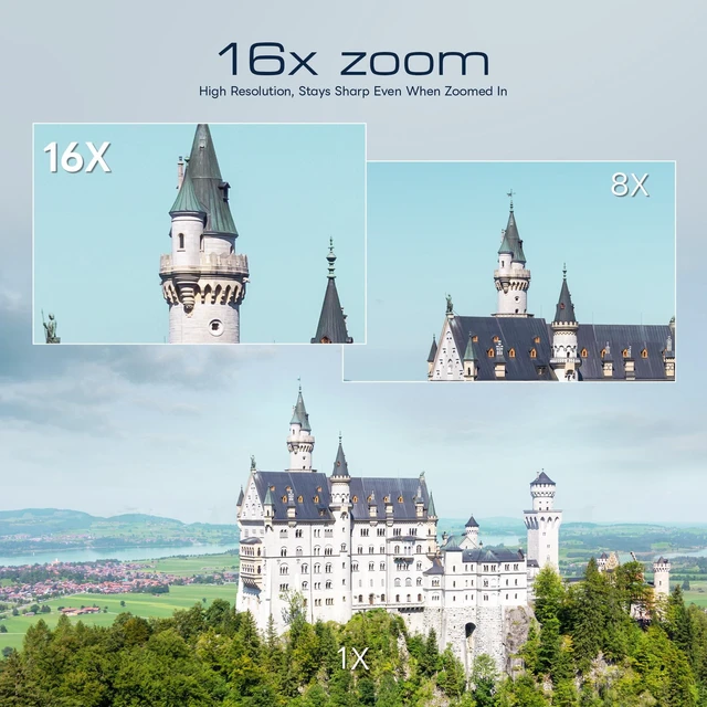 Alt view image 3 of 7 - 8K Digital Cameras for Photography with Dual-Lens, 64MP WiFi Vlogging Point and Shoot Camera Kit with 180° Flip Screen, 16X Zoom, 32GB Card, Portable Camera for Beginners, Teens, 2 Batteries