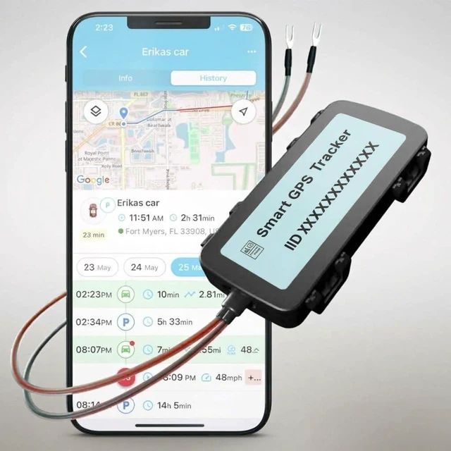 Main image of All-in-One Vehicle GPS Tracker - No Monthly Fee, No Subscription - 4G LTE Real-Time Hidden Tracker for Car & Truck - Includes SIM and Data - Easy 2-Wire Self-Installation