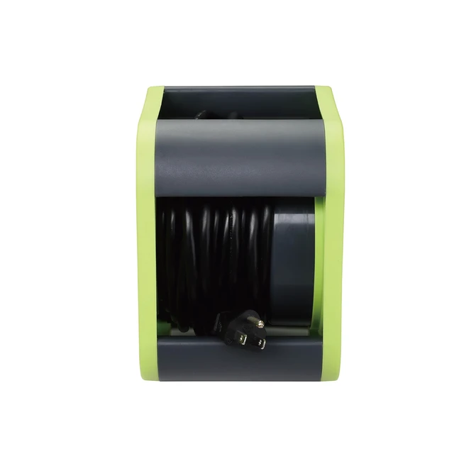 Alt view image 3 of 6 - 4 Reel and USB. 25ft Cable Green 16 AWG SJT cable, 2.4A fast-charge USB, compact storage reel design