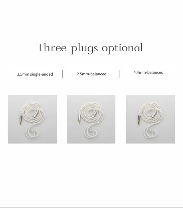 Alt view image 2 of 3 - Line K Upgrade Cable High Purity Copper Silver Plated KATO Cable IEMs (3.5mm)