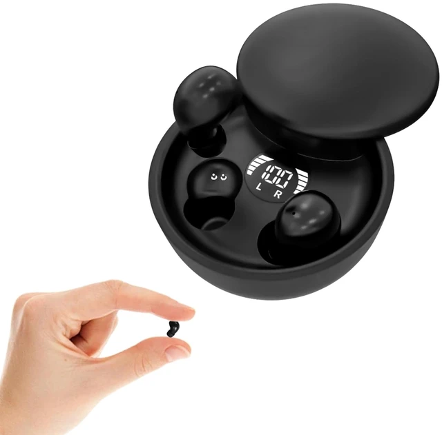 Main image of Mini Invisible Earbuds for Small Ears, Ear Buds for Side Sleeping Ultra-compact Earbuds for Small Ears with Soft Silicone Fit, Bluetooth 5.4, IPX5, 4-5H Playtime 24-H Battery Case
