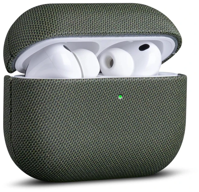 Main image of for AirPods Pro 3 Case Cover - AirPods Pro 3rd Generation Case Premium Vegan Leather, Fully-Wrapped Design, Supports Wireless Charging, Woven Fabric Texture - Green