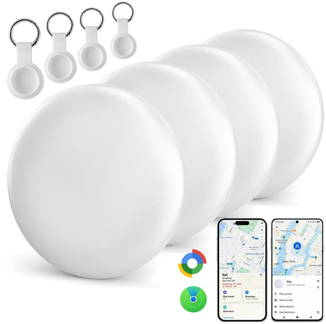 Main image of Smart Tracker Tags Bluetooth Item Finder for Android & iOS Works with Apple Find My & Android Find My Device, Luggage Tracker for Keys, Wallet, Backpack & Suitcase, Anti-Lost