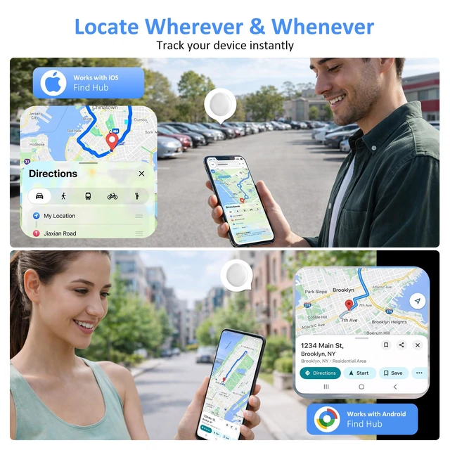 Alt view image 5 of 7 - Smart Tracker Tags Bluetooth Item Finder for Android & iOS Works with Apple Find My & Android Find My Device, Luggage Tracker for Keys, Wallet, Backpack & Suitcase, Anti-Lost