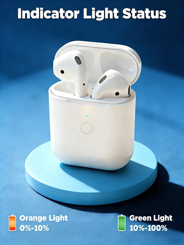 Alt view image 2 of 7 - Replacement Charging Case for AirPods 1st/ 2nd Gen (L-Port), No Earbuds Wireless charging case for AirPods 1st & 2nd generation compatible for Air Pod 1st 2nd gen fast charging Blue-tooth Pairing