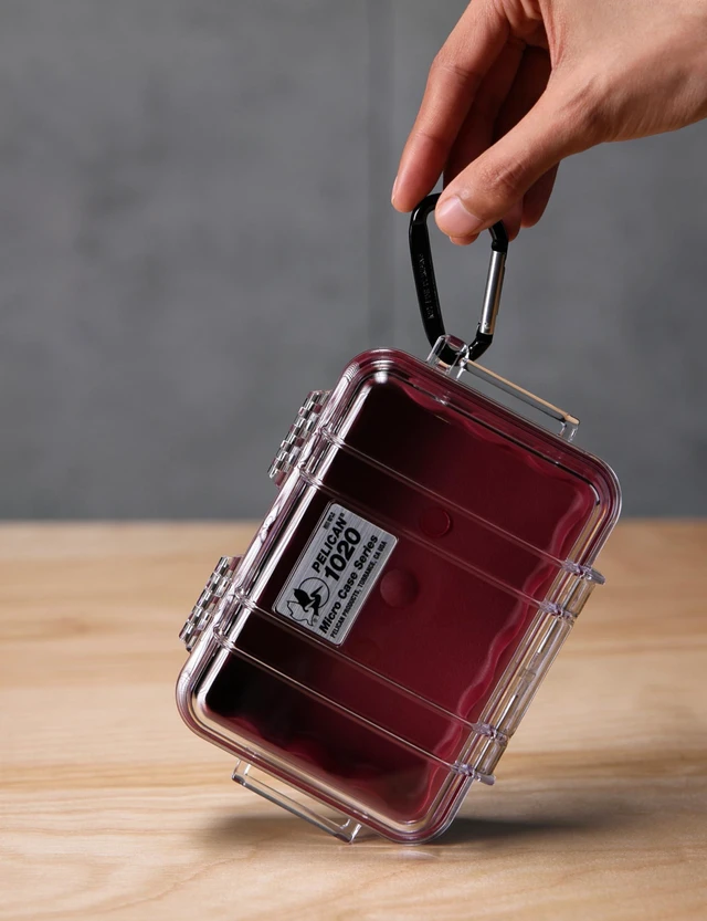 Alt view image 2 of 4 - 1020 Micro Case (Red/Clear)