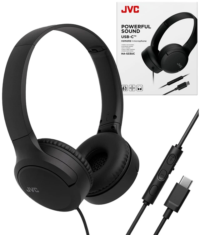 Main image of USB-C Wired On-Ear Headphones with Mic Comfortable All-Day Wear, Clear Calls, Rich Sound Foldable & Lightweight Tangle-Free Single-Sided Cable Great for Gaming & Work from Home