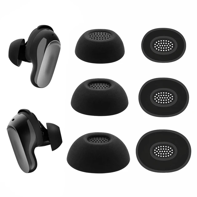 Main image of Replacement Ear Tips for Bose QuietComfort Ultra Earbuds 1/2nd Gen Soft Silicone Eartips with Portable Storage Box (3 Pairs, Black, S/M/L)