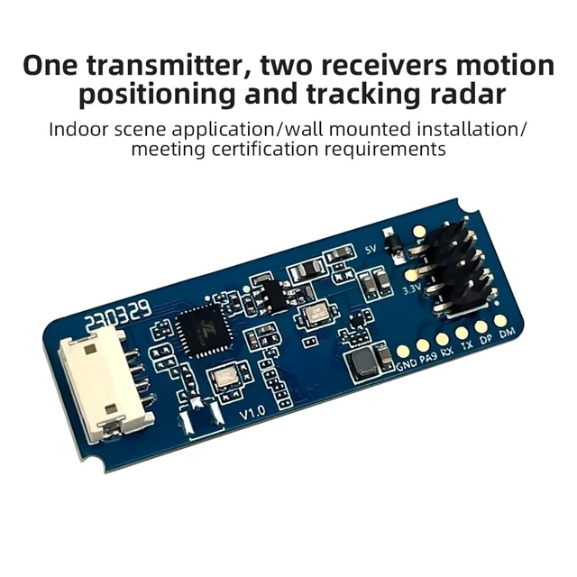 Alt view image 5 of 7 - HLK-LD2450 24GHz Trajectory Sensor ISM Smart Home Human Movement Tracking Ra·DAR Induction Module Distance Angle Speed Measurement (1Piece)