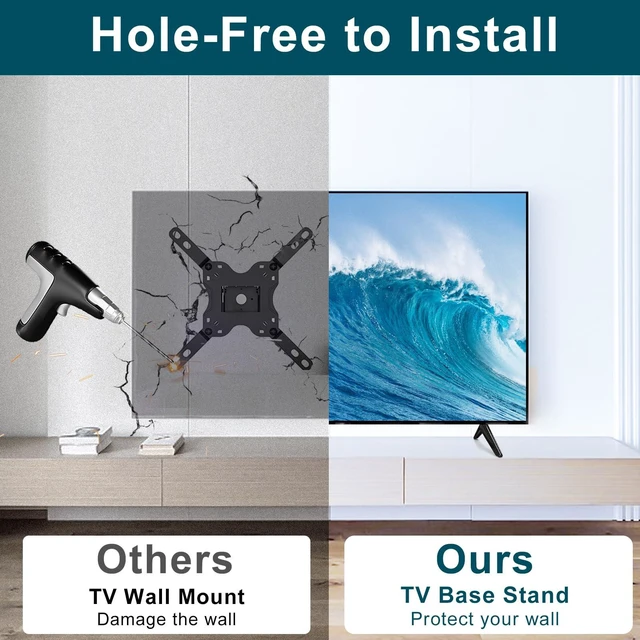Alt view image 4 of 7 - TV Stand for Insignia TV Stand Legs, Only for Insignia NS-40DR420NA16 NS-24F201NA23 NS-43DR620NA18 NS-48DR420NA16 NS-55DR710NA17, for Insignia TV Base Stand with Screws Set