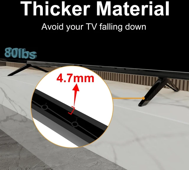 Alt view image 6 of 7 - TV Stand for Insignia TV Stand Legs, Only for Insignia NS-40DR420NA16 NS-24F201NA23 NS-43DR620NA18 NS-48DR420NA16 NS-55DR710NA17, for Insignia TV Base Stand with Screws Set
