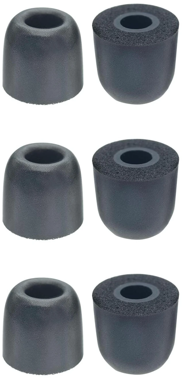 Main image of Foam Ear Tips for Axil GS Extreme 2.0/3.0, XCOR PRO Earbuds, Small Replacement Eartips, Comfort Fit, 3 Pairs, Black