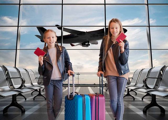 Alt view image 4 of 6 - Airport Terminal Airplane Photography Backdrop 10x8FT Realistic Airport Airplane Terminal Wall, Lightweight Vinyl, Travel Pilot Photo Backdrop, Easy Hang & Wipe Clean