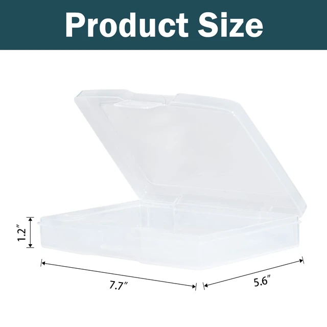 Alt view image 2 of 7 - 5" x 7" Photo Storage Case, 12 Inner Photo Organizer Keeper, Extra Large Storage Picture Boxes, Seed Storage, Transparent Craft Keeper (12 PACK)