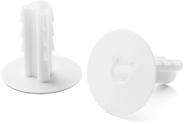 Main image of Single Feed-Through Bushing for RG6 Coaxial Cable Indoor/Outdoor Cable Passthrough/Cover for Walls, Cabinets - Feed-Thru Grommet Replaces Coax Wallplate - White, 100 PCS