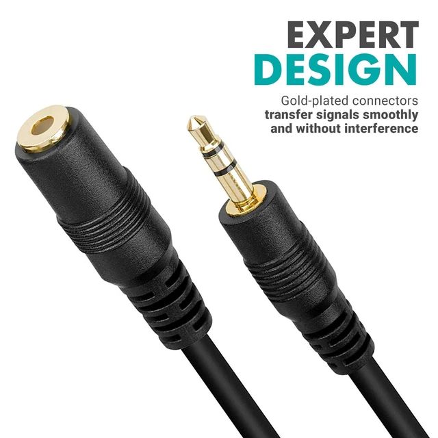Alt view image 2 of 7 - MC20 3.5mm Audio Cable - 3.5mm TRS Female to Male 20ft Extension Cord for Microphones, Headphones, and More