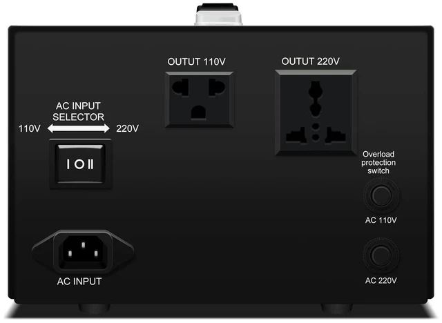 Alt view image 3 of 6 - Step UP/Down Transformer 220v to 110v, 2000W 110 to 220 Voltage Converter 120v to 240V Heavy Duty Power Transformer