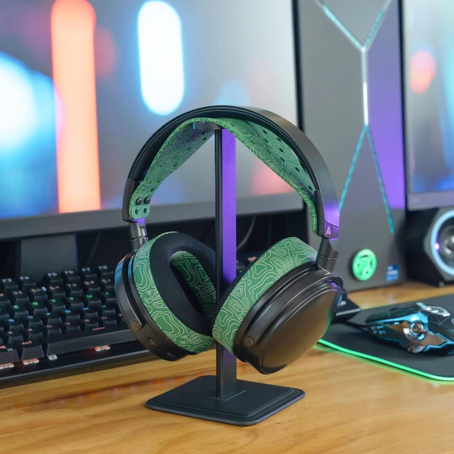 Alt view image 3 of 7 - HeadbandZ XL Maxwell - Wide Headband for Audeze Maxwell 1, 2 & 2 ANC Made by Wicked Cushions Wider Weight-Distributing Design Emerald Tide