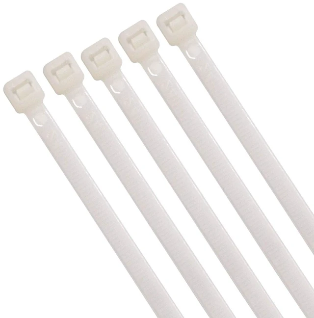Alt view image 7 of 7 - 4 Inch White Zip Ties (1000 Pieces), 18lb Strength, Nylon Cable Wire Ties