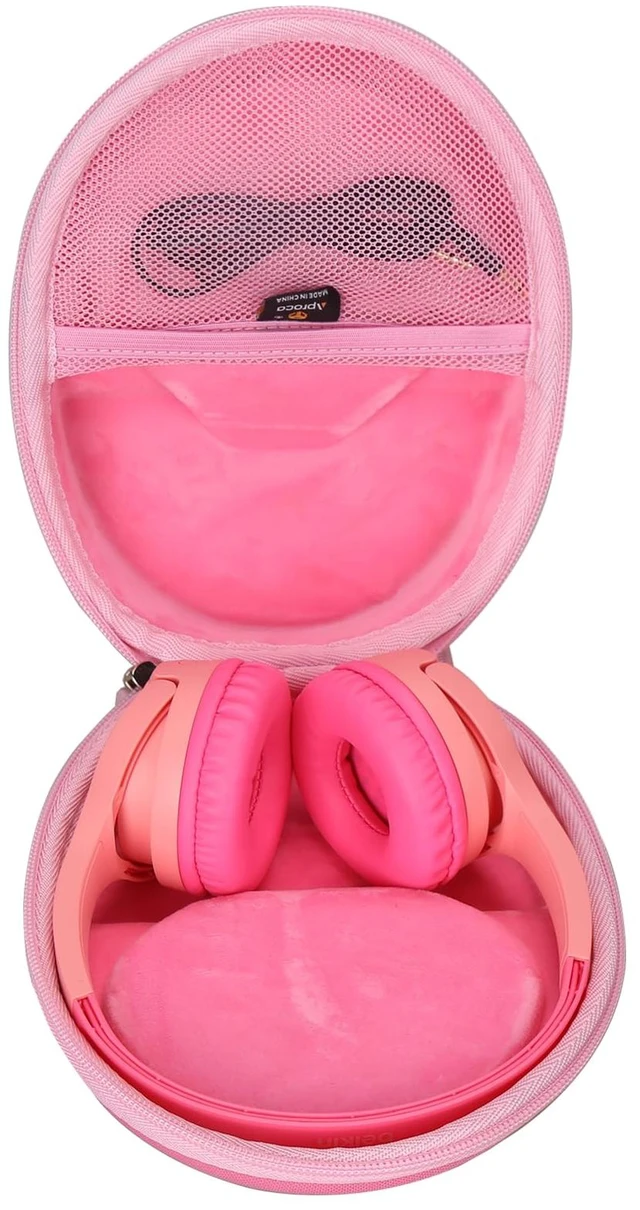 Main image of Case Compatible with Belkin SoundForm Mini - Wireless Bluetooth Headphones, Storage Portable Bag for Accessories -Pink (Case Only)
