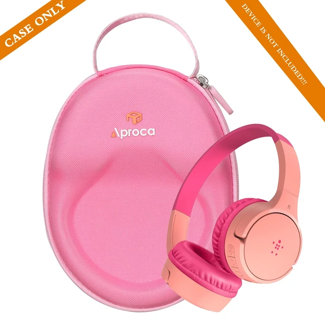 Alt view image 5 of 7 - Case Compatible with Belkin SoundForm Mini - Wireless Bluetooth Headphones, Storage Portable Bag for Accessories -Pink (Case Only)