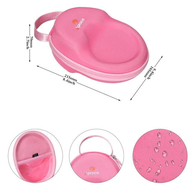 Alt view image 6 of 7 - Case Compatible with Belkin SoundForm Mini - Wireless Bluetooth Headphones, Storage Portable Bag for Accessories -Pink (Case Only)