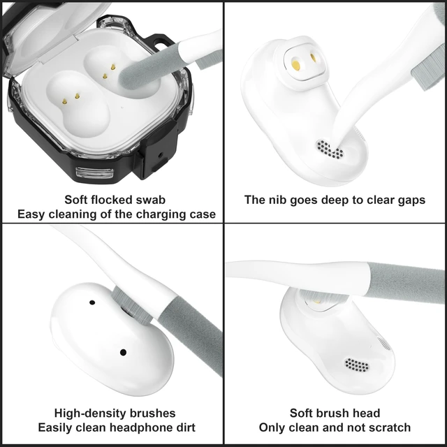 Alt view image 7 of 7 - Galaxy Buds Pro 2 Case - Compatible with Samsung Galaxy Buds 2 Pro, Live, FE 2023; Transparent Protective Case with Keychain (Anti-Drop Lock), Black