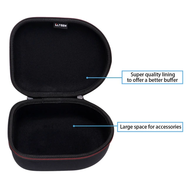 Alt view image 5 of 7 - Case for Sennheiser HD 599 SE/600/280 Pro/599/620S Headphone Black Hard Carrying Travel Case for Sennheiser Headphone