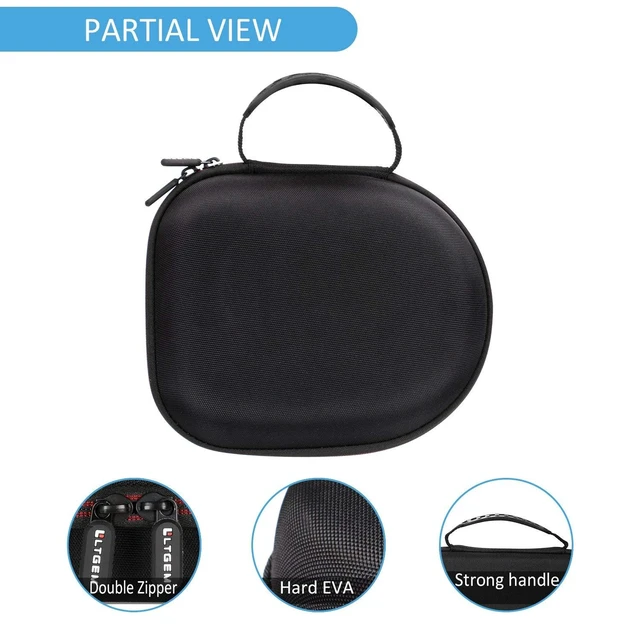 Alt view image 6 of 7 - Case for Sennheiser HD 599 SE/600/280 Pro/599/620S Headphone Black Hard Carrying Travel Case for Sennheiser Headphone