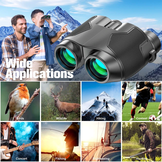 Alt view image 5 of 7 - Binoculars 12x25 for Adults Night Vision Binoculars Compact Binoculars for Soccer Games Waterproof Binocular Wide Field of View for Sporting Events,Bird Watching,Hiking,Hunting,Concert