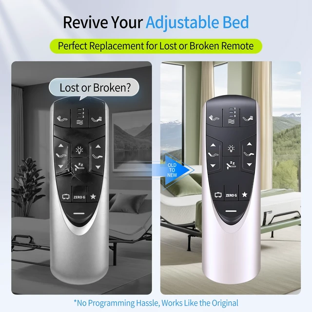 Alt view image 4 of 7 - Replacement Remote Control for Tempurpedic Ergo/Ergo Extend Adjustable Bed Base JRF358A RF502A DLK.33.01.18 RF358A, JLDK.33.01.36, RF502A