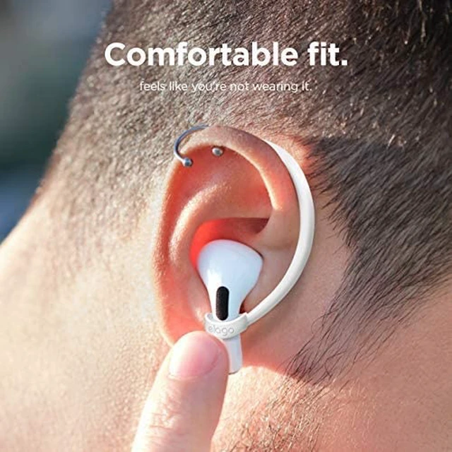Alt view image 5 of 7 - Ear Hooks for AirPods Pro 3 & Pro 2 & Pro, AirPods 5 & 4 & 3 & 2 & 1 Earbuds Accessories, Anti-Slip, Ergonomic Design, Comfortable Fit (White)