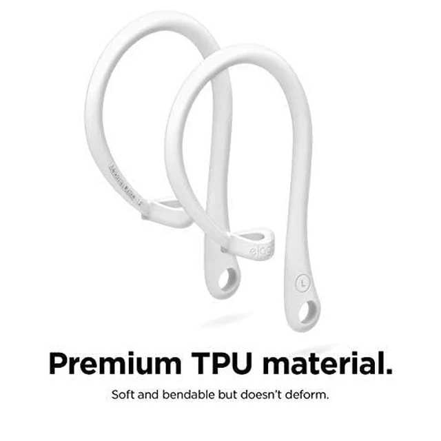 Alt view image 7 of 7 - Ear Hooks for AirPods Pro 3 & Pro 2 & Pro, AirPods 5 & 4 & 3 & 2 & 1 Earbuds Accessories, Anti-Slip, Ergonomic Design, Comfortable Fit (White)