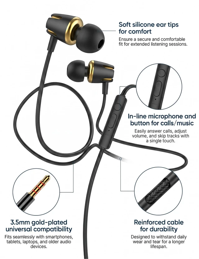Alt view image 2 of 6 - 2-Pack Teens Wired Earbuds with Cases, 3.5mm School Headphones, Laser Alien 2-pack wired student earbuds with D-ring carabiner clips to attach on school backpacks, 2 aesthetic cases & mics