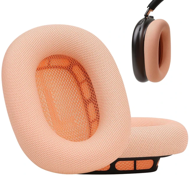 Main image of Ear Cushions Compatible with AirPods Max, Orange Protein Leather, Gel& Memory Foam, For 2024 Version Airpods Max 2