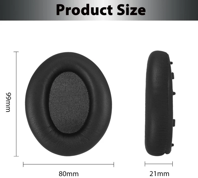 Alt view image 5 of 7 - XM3 Replacement Ear Pads for Sony WH-1000XM3 Headphones - Black Soft Protein Leather & High-Density Memory Foam Earpads for Sony WH1000XM3, with Buckle & Install Tool, Easy to Install