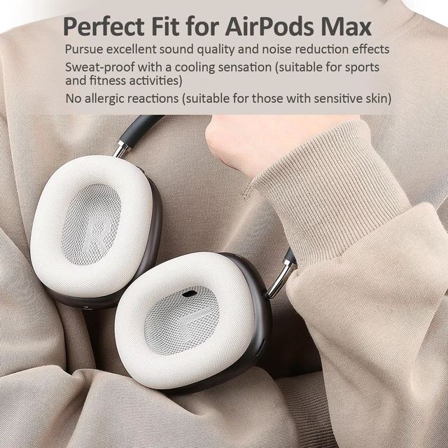 Alt view image 2 of 7 - Ear Cushions Compatible with AirPods Max, Starlight Protein Leather, Gel& Memory Foam, For 2024 Version Airpods Max 2