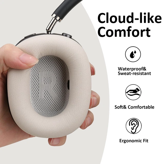 Alt view image 4 of 7 - Ear Cushions Compatible with AirPods Max, Starlight Protein Leather, Gel& Memory Foam, For 2024 Version Airpods Max 2
