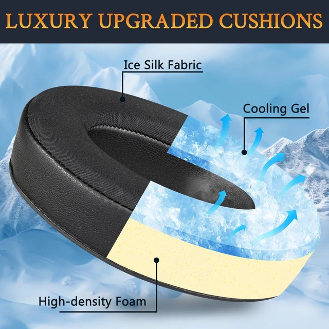 Alt view image 3 of 7 - Cooling Earpads for Bose Aviation (A20/X A10) - Black Not Fit Bose A30 Aviation Headphones