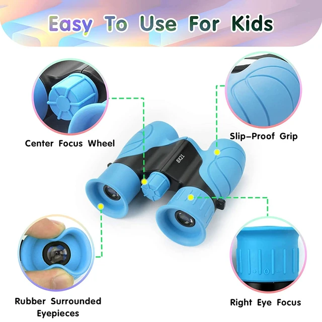 Alt view image 5 of 7 - Binoculars for Kids 8x21 High-Resolution for Bird Watching Camping, Exploration, Hiking, Hunting, Sports Events and Safari Park Gifts for 3-12 Year Boys Girls