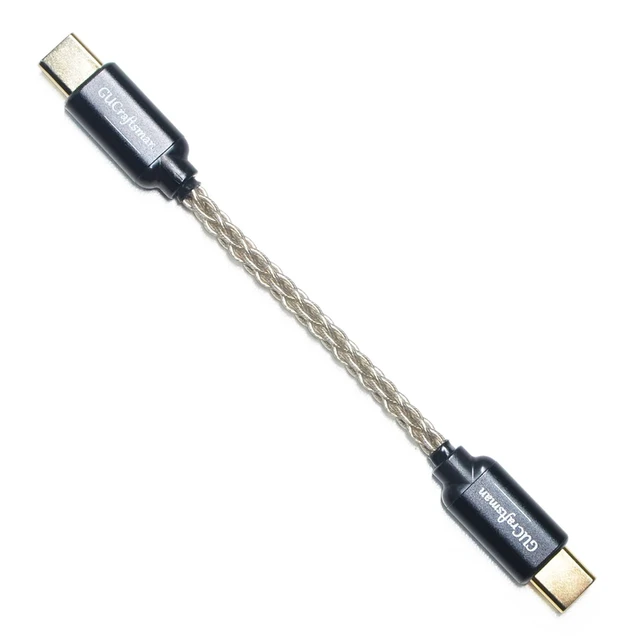 Alt view image 2 of 7 - USB C Type C to Type C Headphone Amplifier Cable 6N Single Crystal Silver for FiiO BTR5 Q1 Q3 Q3s Qudelix 5K xDuoo Link2 XD-05PLUS E1DA 9038G3 9038S 9038D Lotoo PAW S2¡