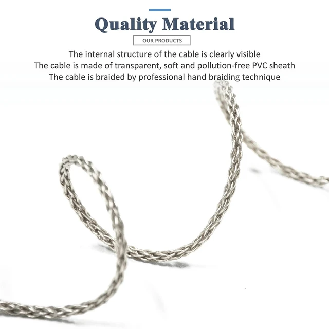 Alt view image 5 of 7 - USB C Type C to Type C Headphone Amplifier Cable 6N Single Crystal Silver for FiiO BTR5 Q1 Q3 Q3s Qudelix 5K xDuoo Link2 XD-05PLUS E1DA 9038G3 9038S 9038D Lotoo PAW S2¡